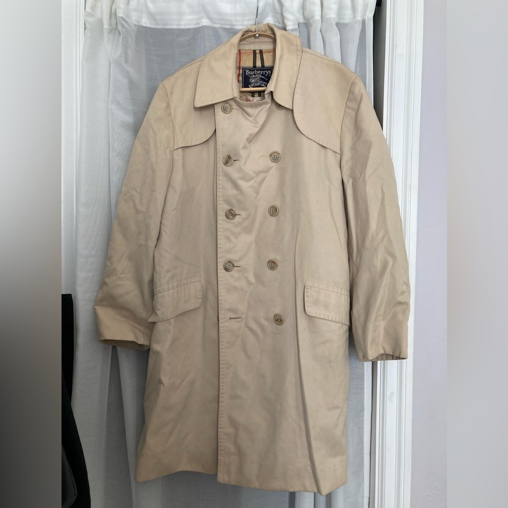 Burberry Beige Double-Breasted Trench Coat